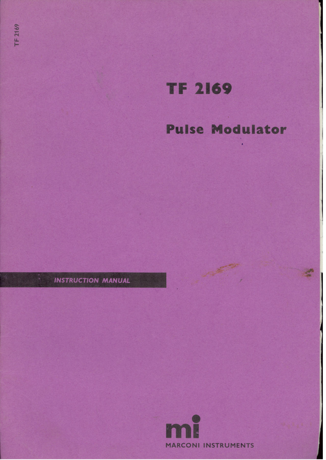 Marconi TF 2169 Service manual