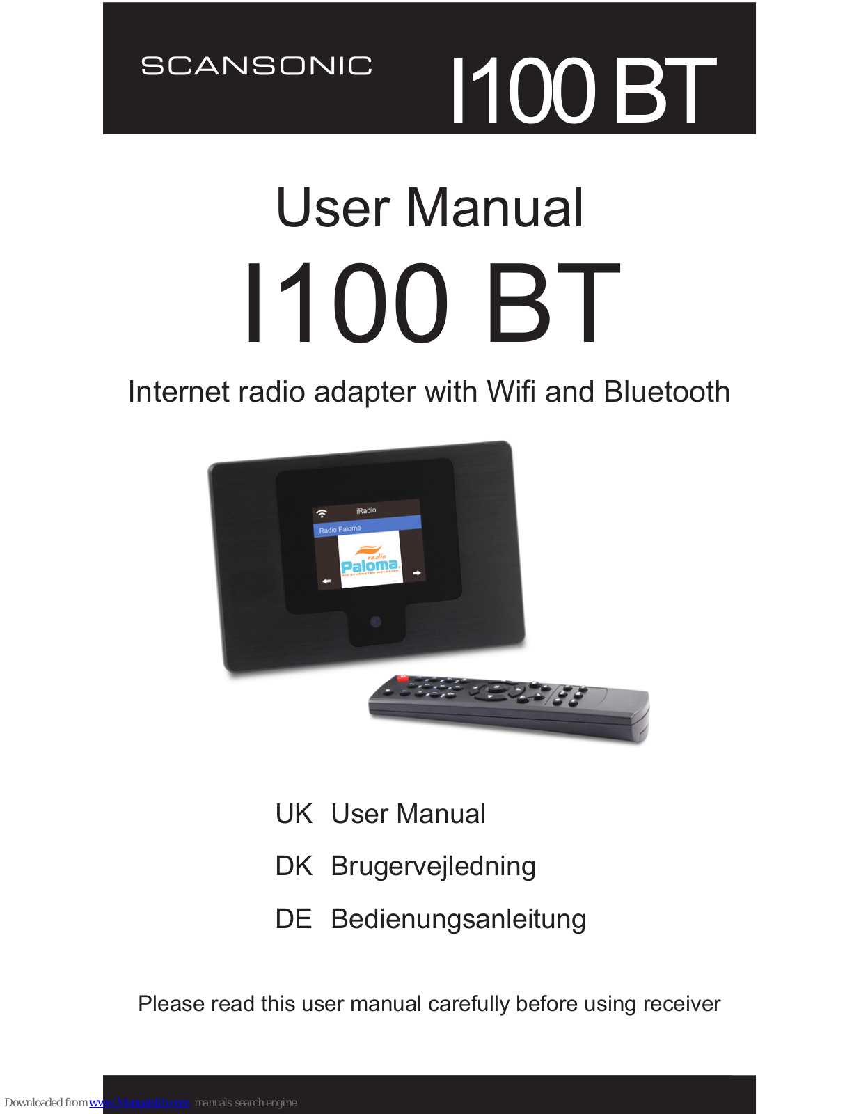 Scansonic I100 BT User Manual