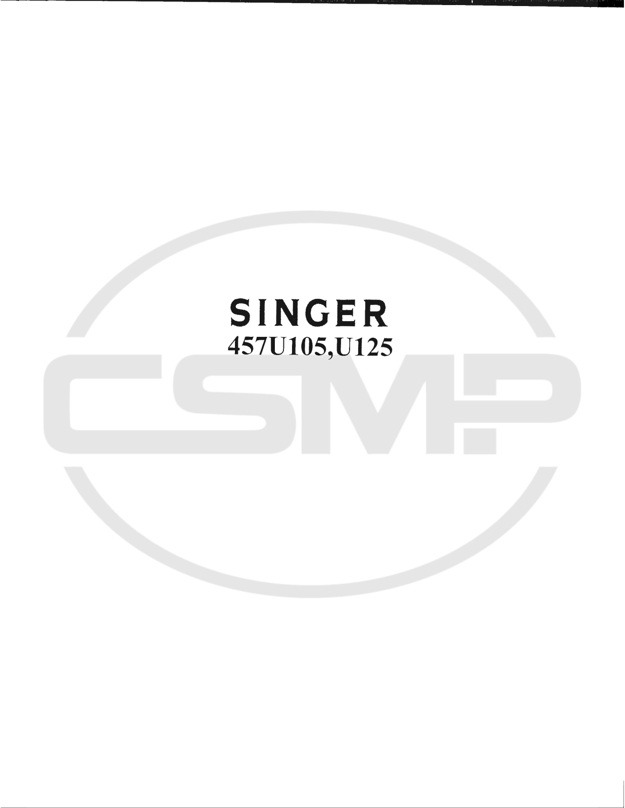 Singer 457U105 Parts Book