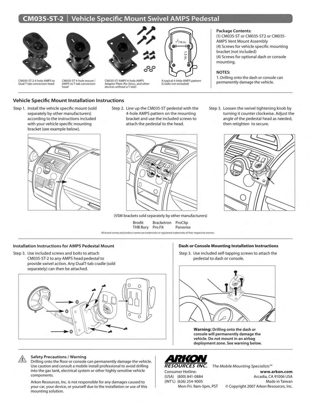 Audiovox CM035-ST-2 User Manual