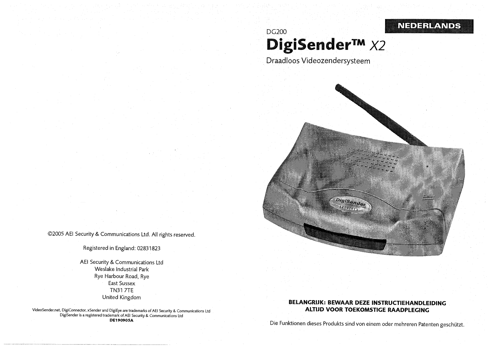 AEI DG200 User manual