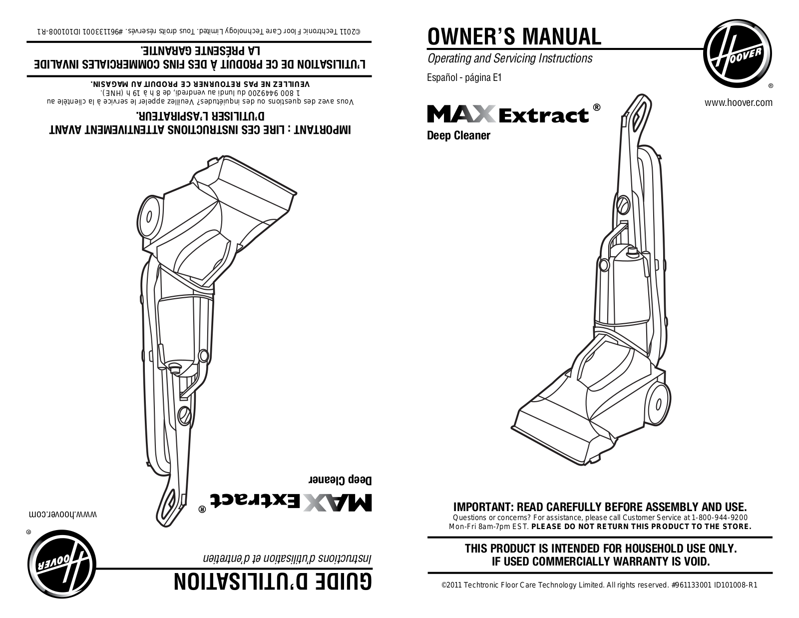 Hoover FH50222 Owners Manual