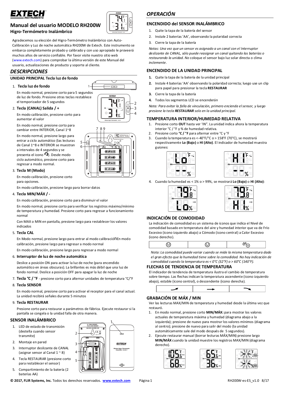 Extech RH200W User guide