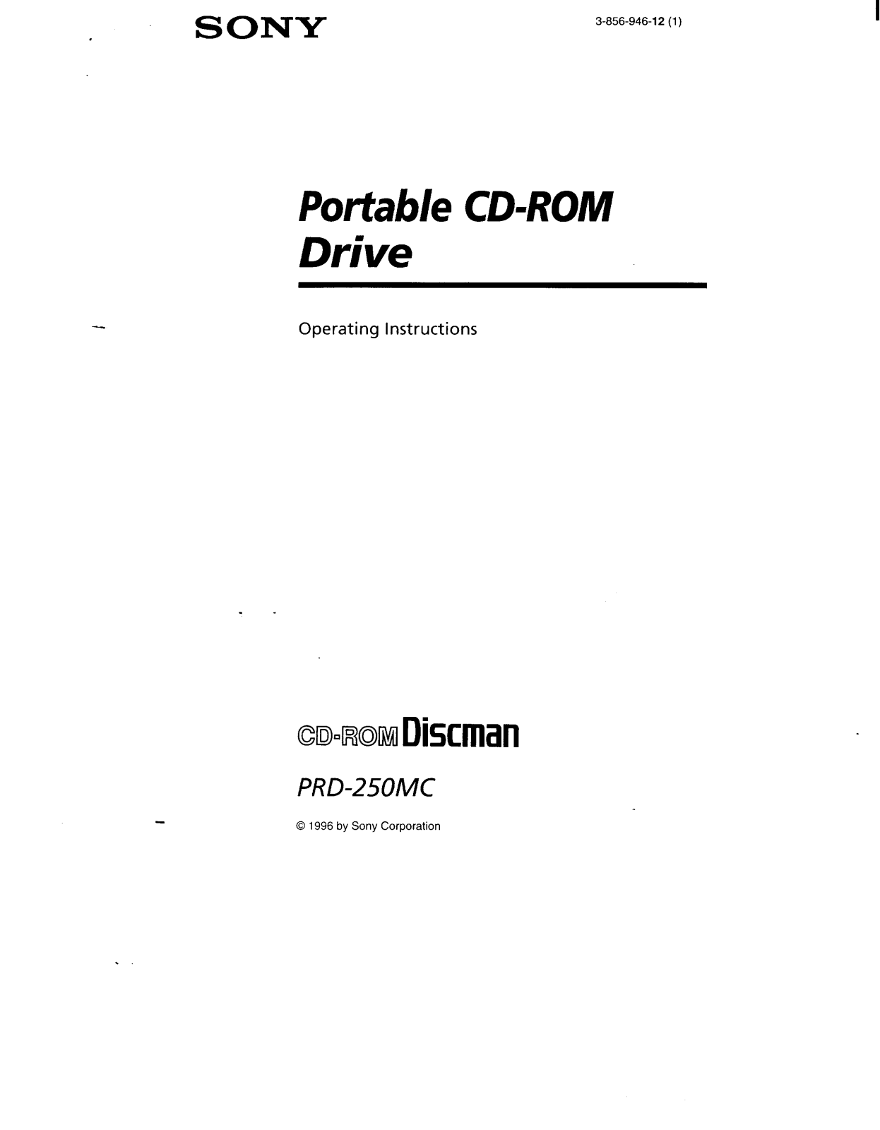 Sony PRD250MC User Manual