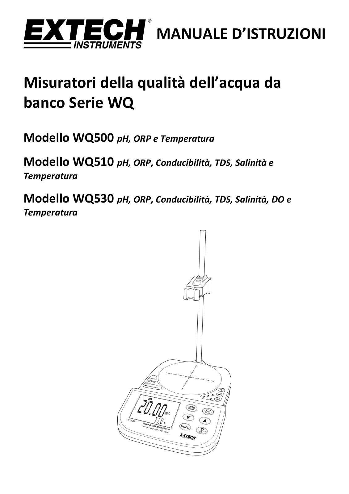 Extech WQ500, WQ530, WQ510 User guide