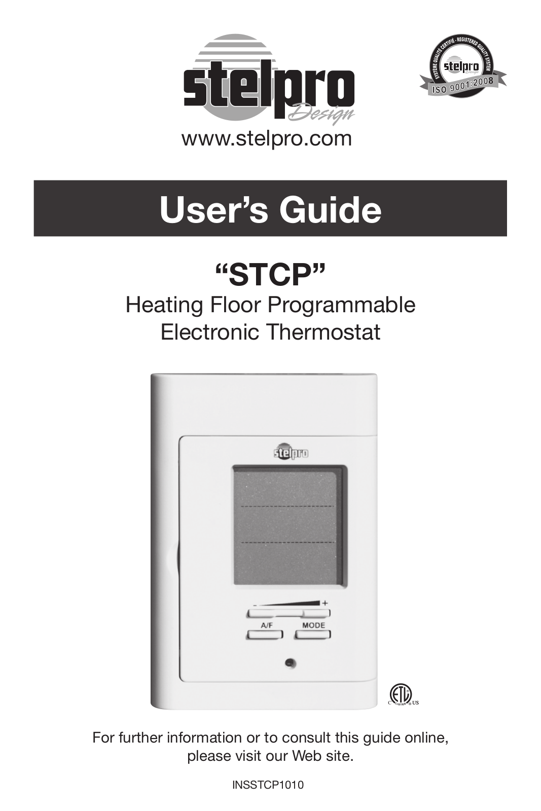 Stelpro STCP, STCP - 5mA User Manual - ManualMachine.com