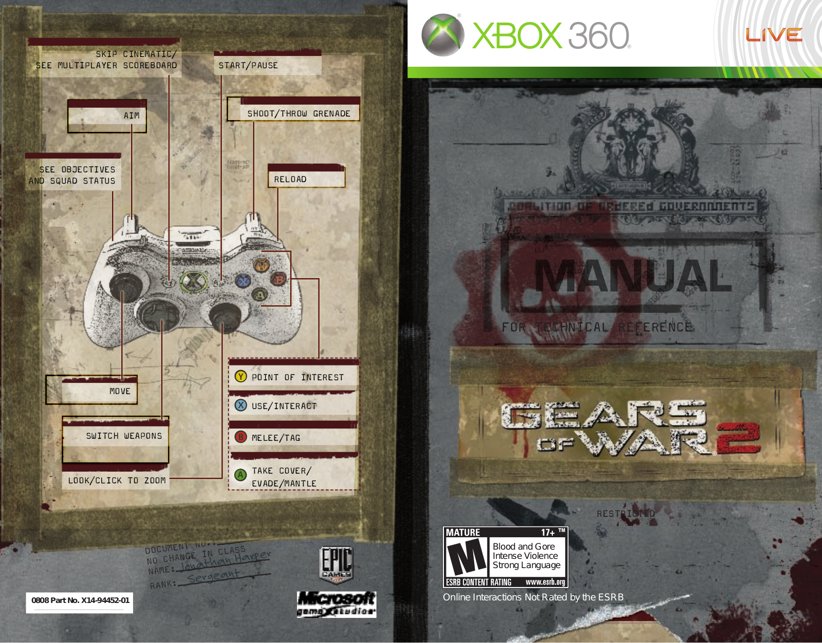 Microsoft Gears OF WAR 2 User Manual