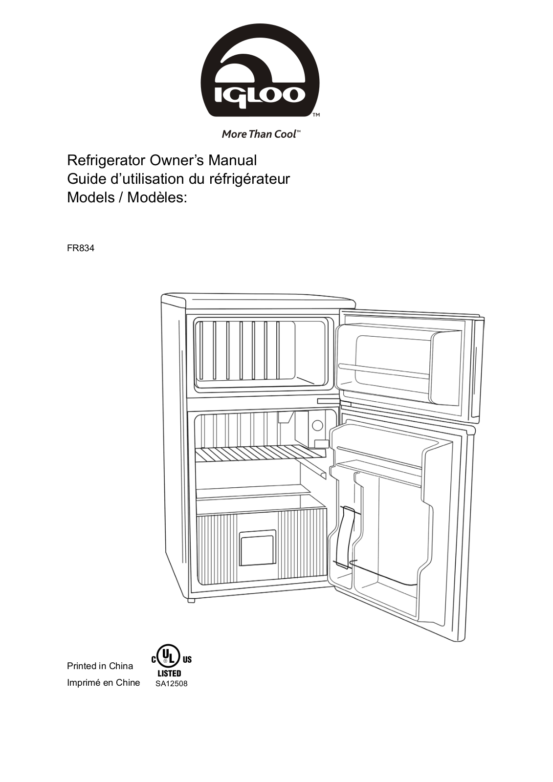 CURTIS FR834 User Manual