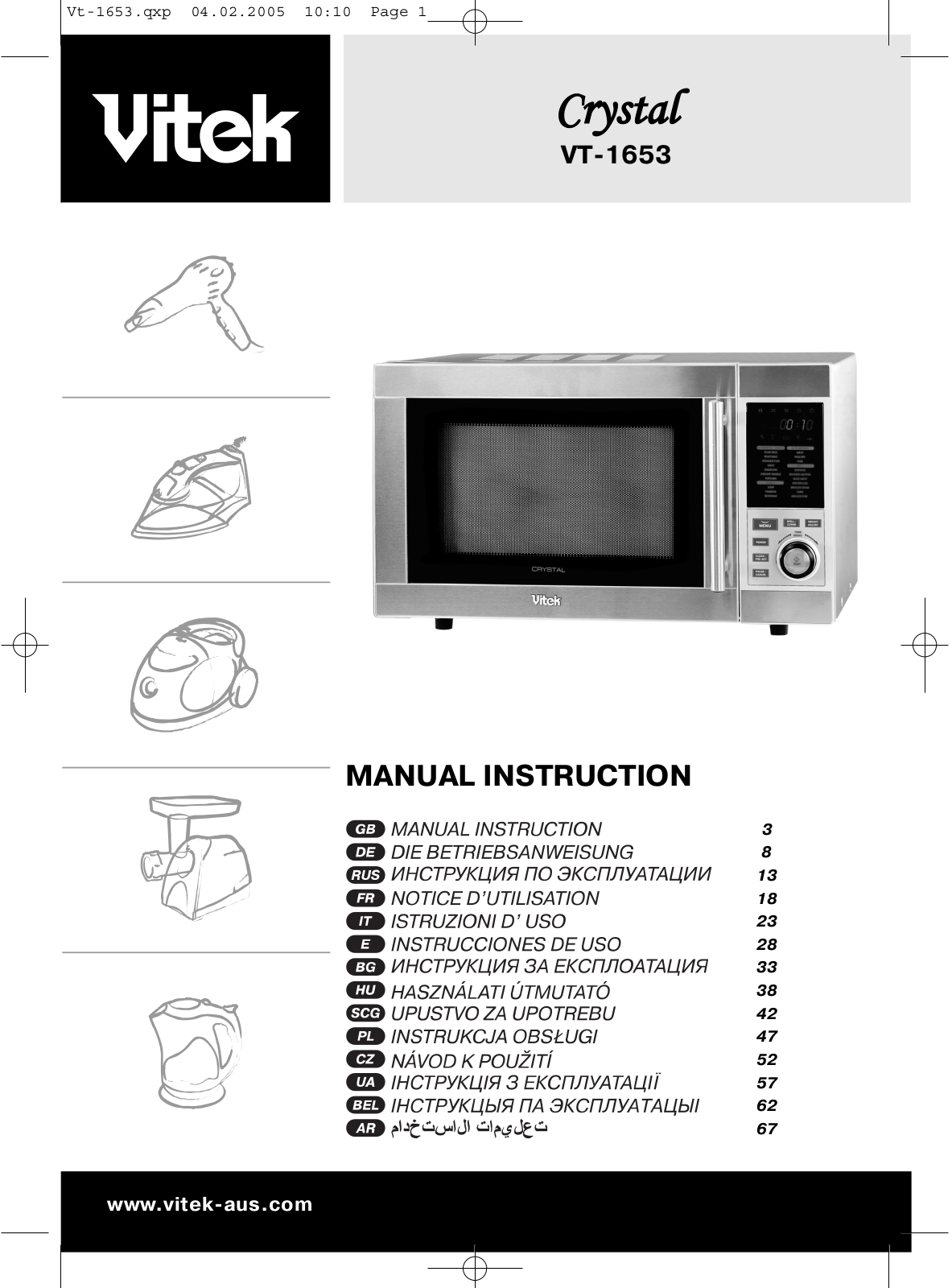 Vitek VT-1653 User Manual