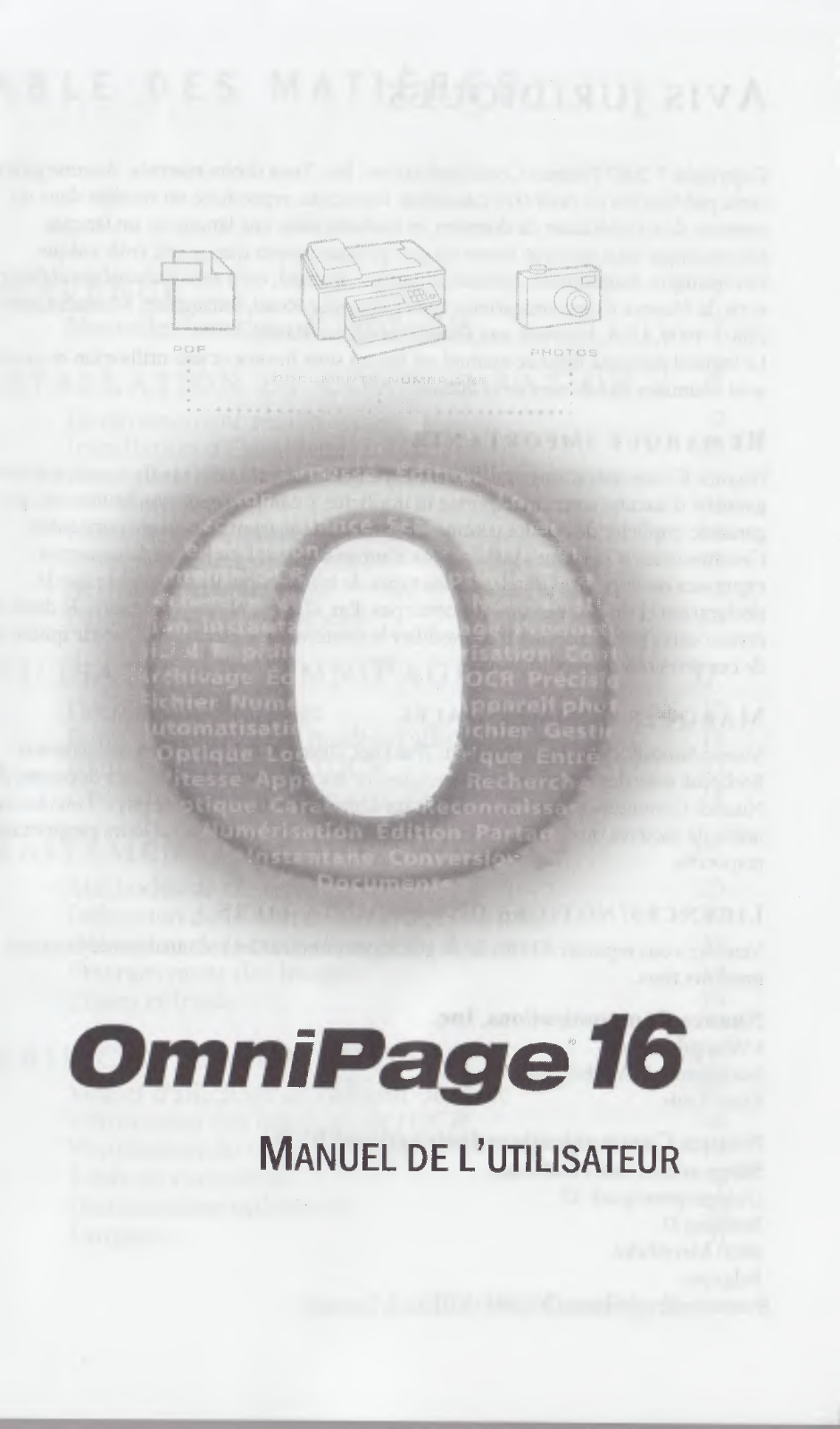 NUANCE OMNIPAGE 16 User Manual