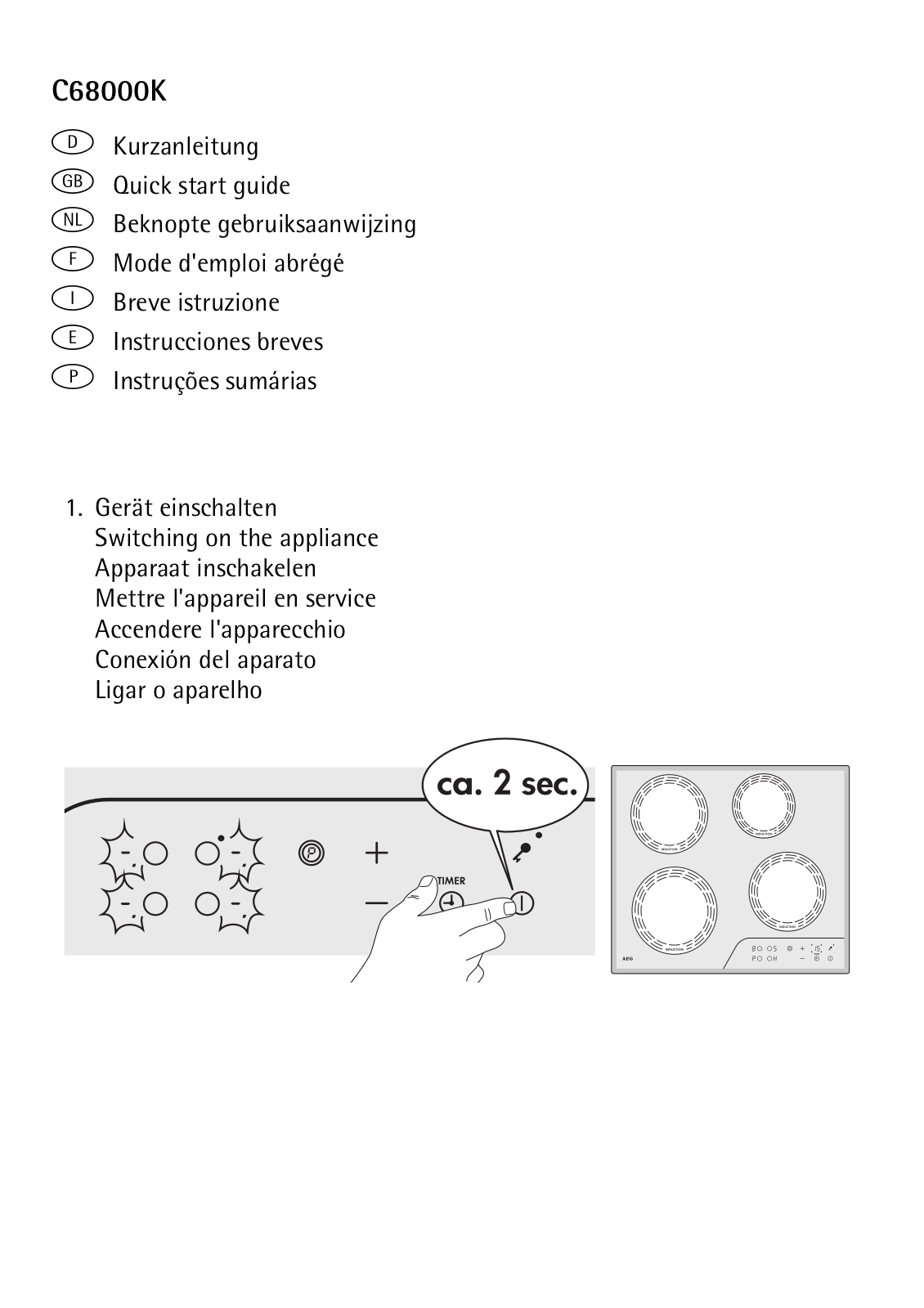 AEG C68000K User Manual