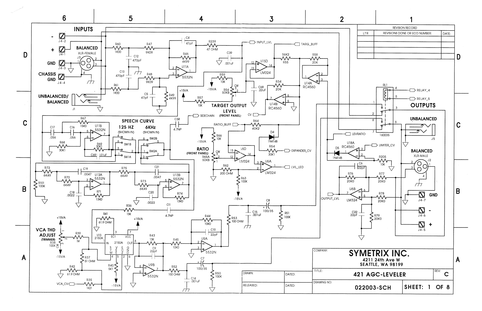 Symetrix 421 Schematic