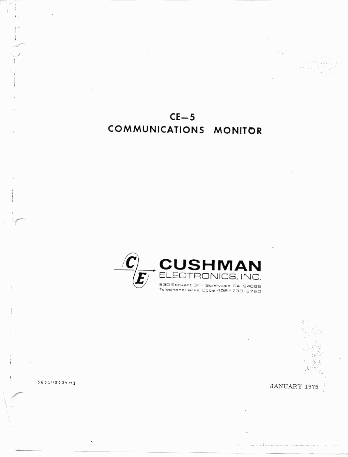 Cushman CE-5 Service manual