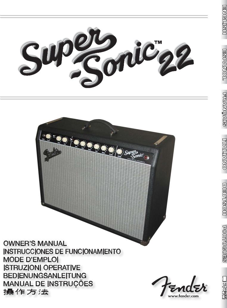 Fender Super Sonic 22 User Manual
