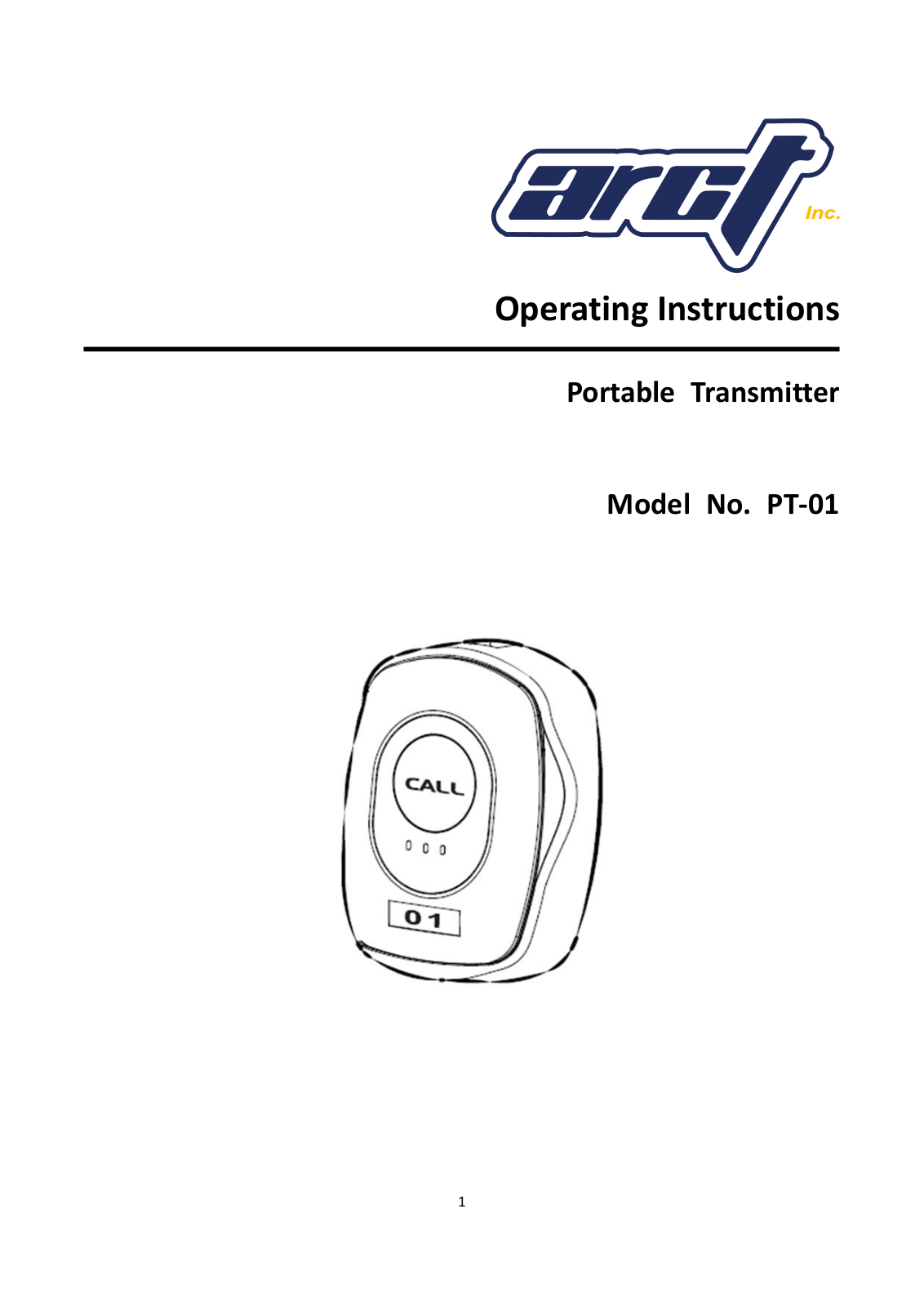 ARCT PT1AU01 Users Manual