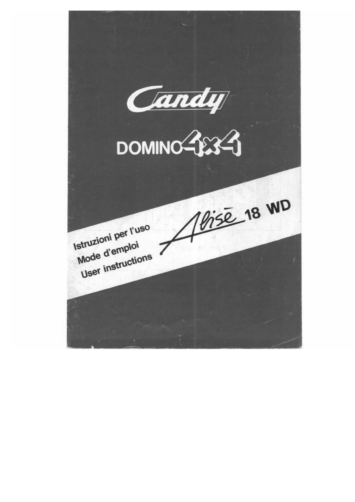 CANDY ALISE 18 WD User Manual