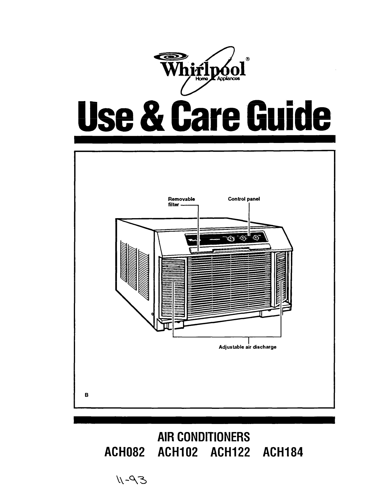 Whirlpool ACH102, ACH122, ACH184, ACH082 User Manual - ManualMachine.com
