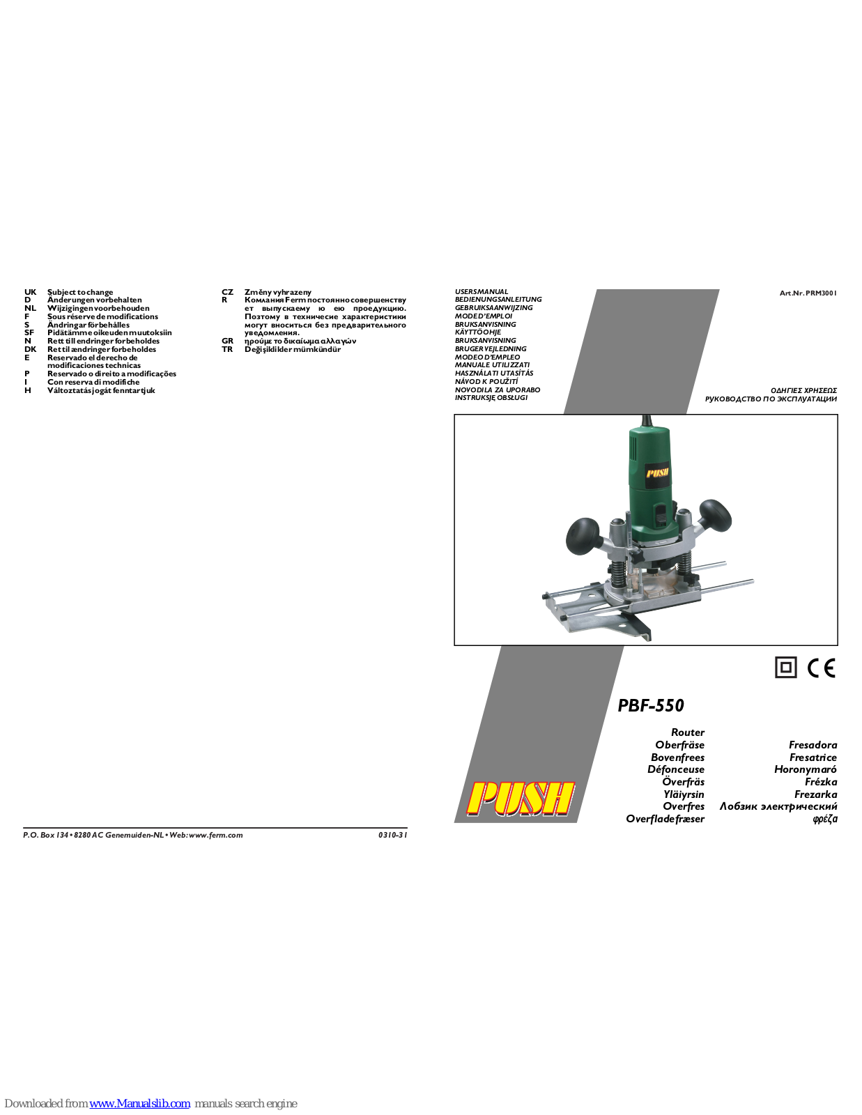 PUSH PBF-550 User Manual - ManualMachine.com