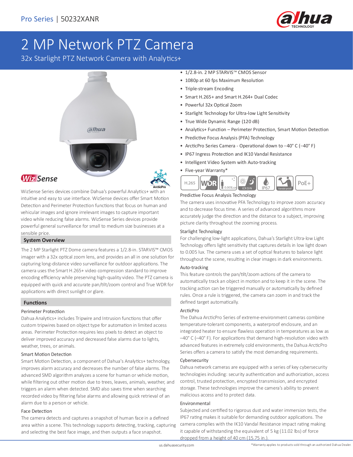 Dahua 50232XANR Datasheet