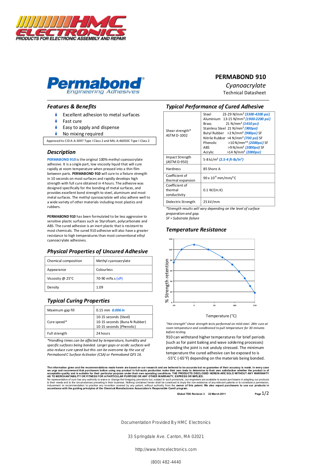 HMC Electronics 910-1 User Manual