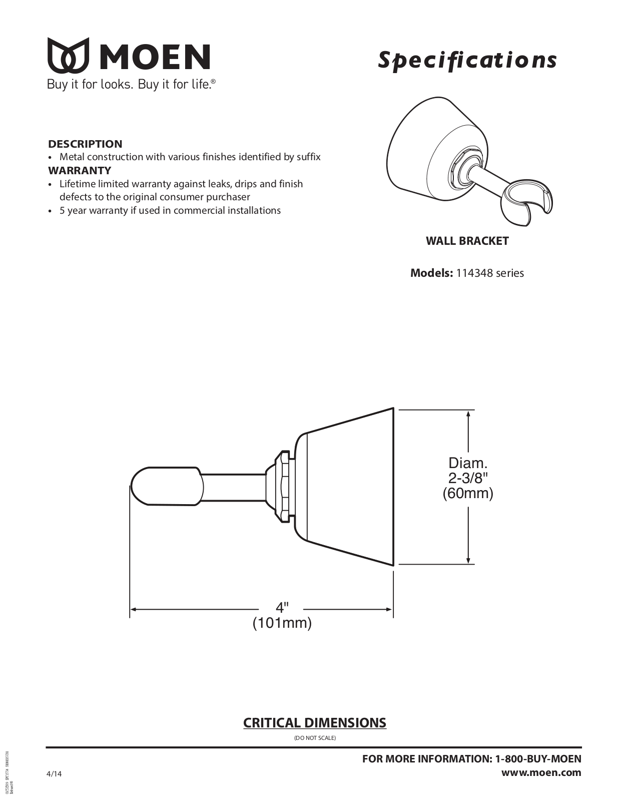 Moen NDPF2479 Specifications - ManualMachine.com