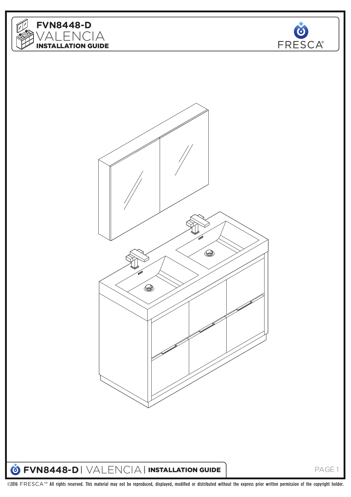 Fresca FBH2154 Installation & Assembly - ManualMachine.com