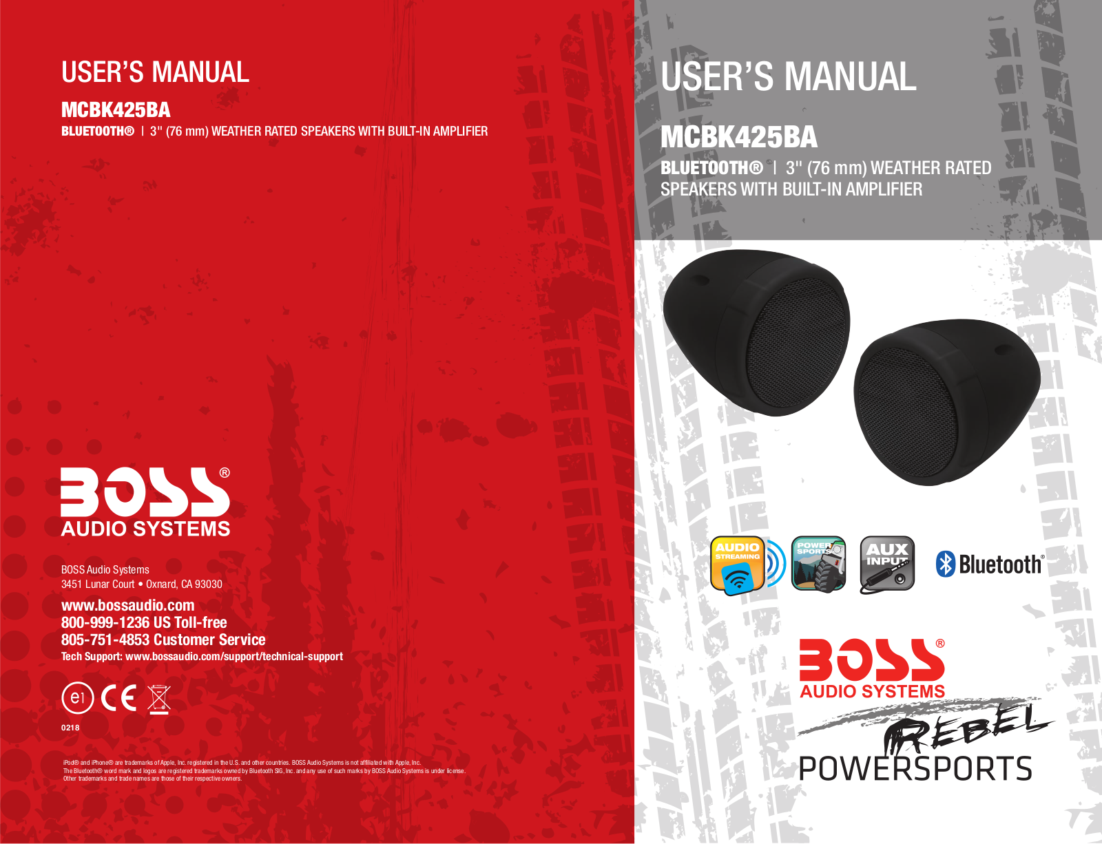 Boss MCBK425BA User Manual