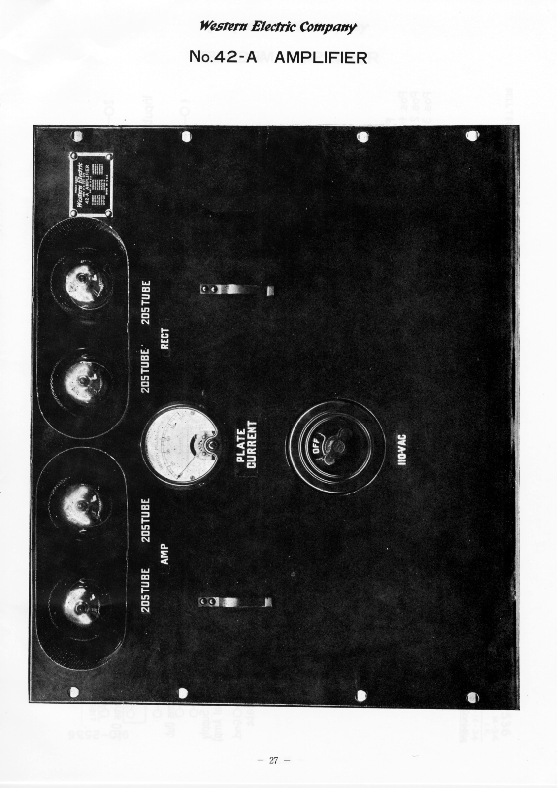 Western Electric 42-A Schematic