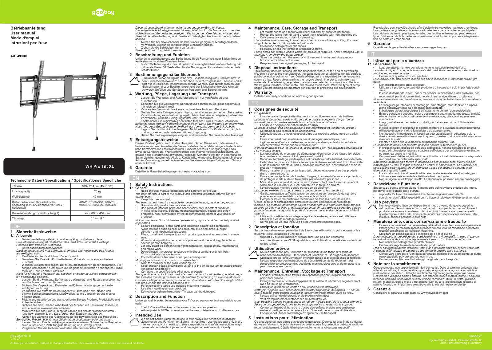 GOOBAY 49930 Datasheet - ManualMachine.com