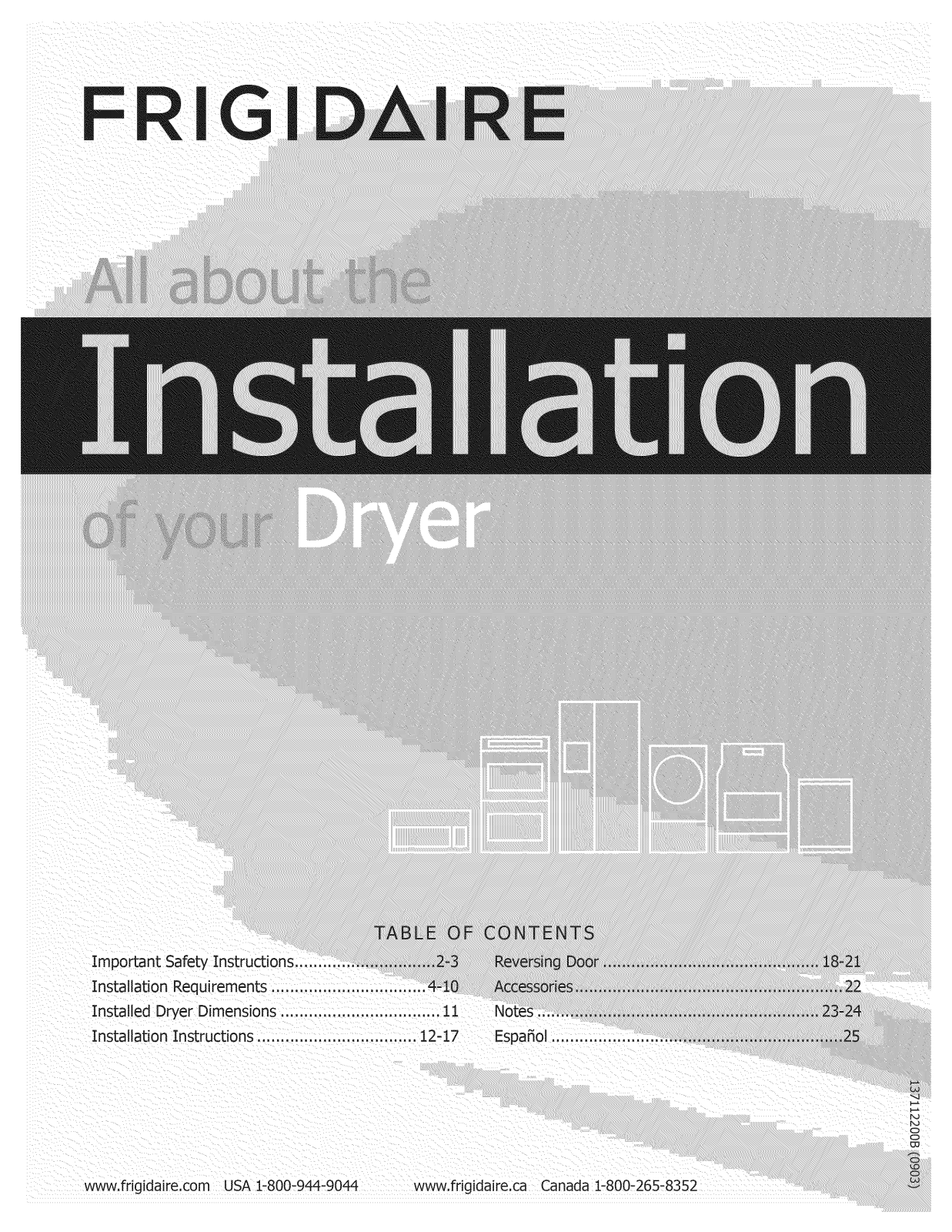 Frigidaire BAQE7073KW0, FAQE7001LB0, FAQE7001LW0, FAQE7001LW1, FAQE7011KB0 Installation Guide - ManualMachine.com