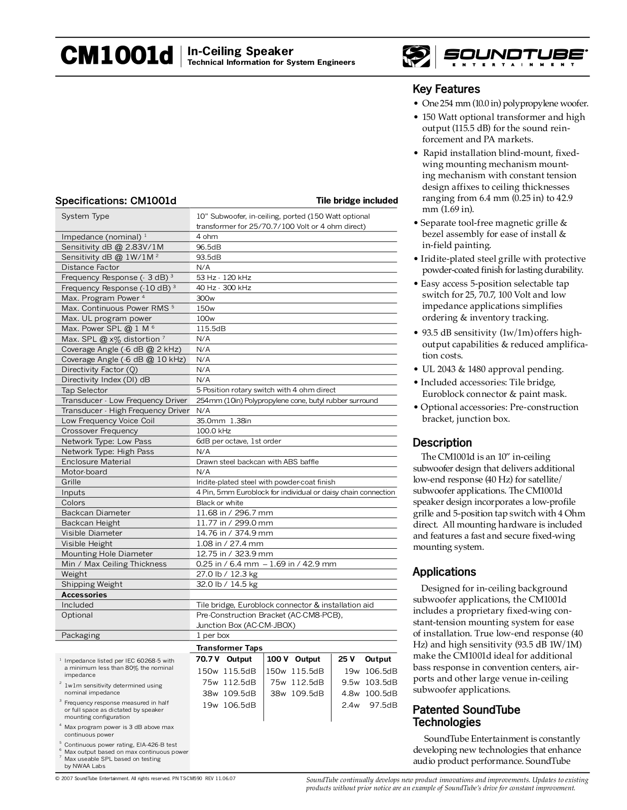 Phase Technology CM1001d User Manual