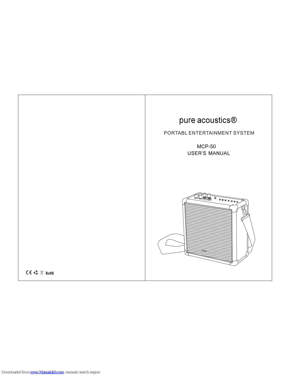 Pure Acoustics MCP-50 User Manual