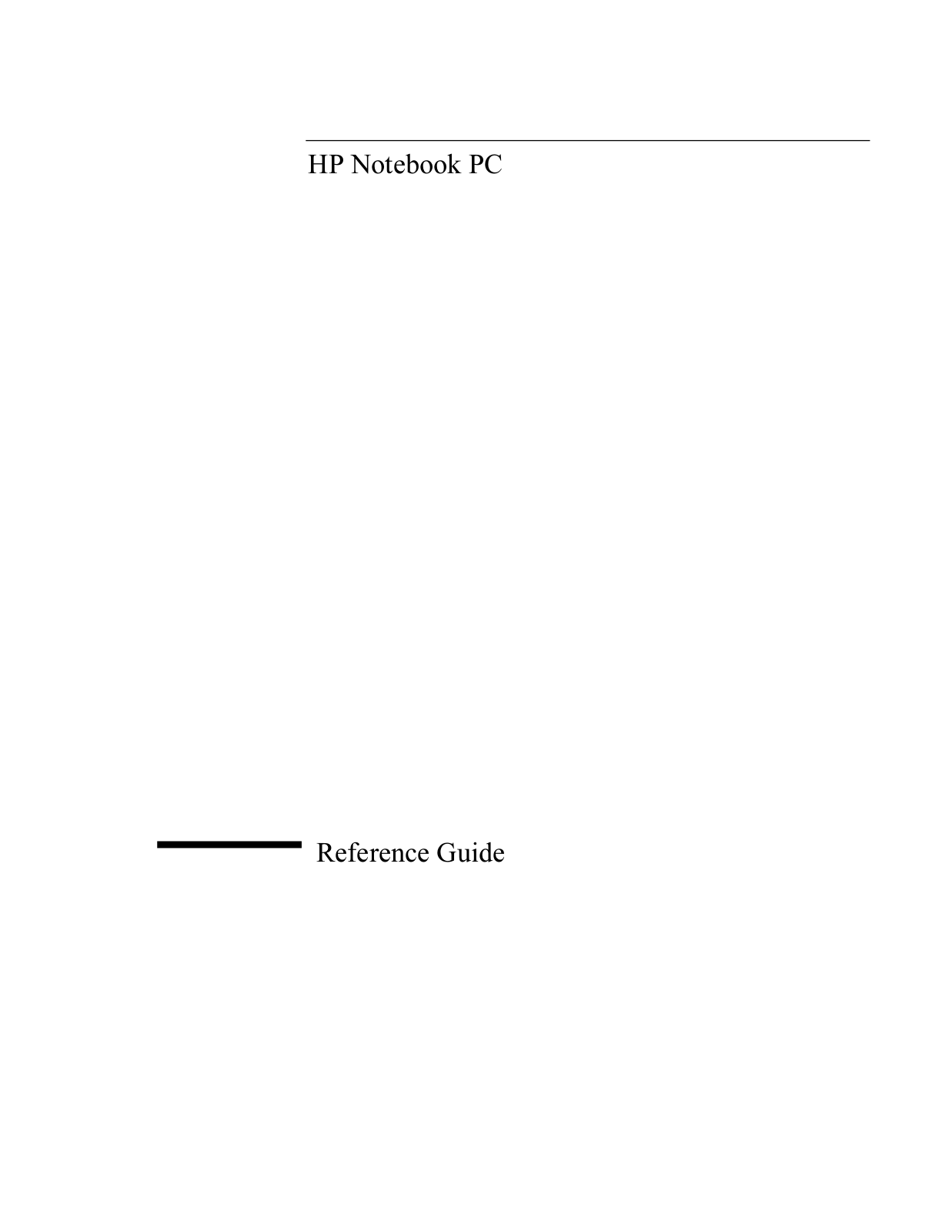 HP PAVILION xt512 REF GUIDE