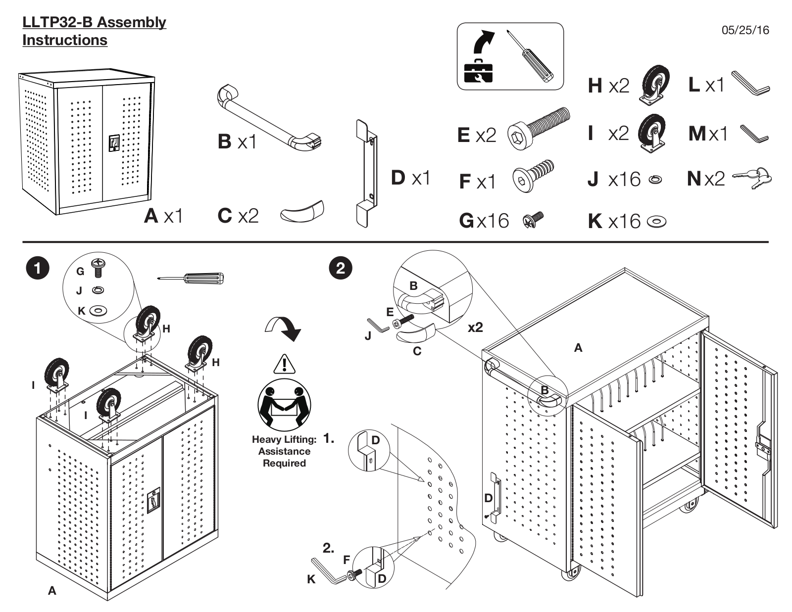 Luxor LLTP32-B Assembly Instructions - ManualMachine.com