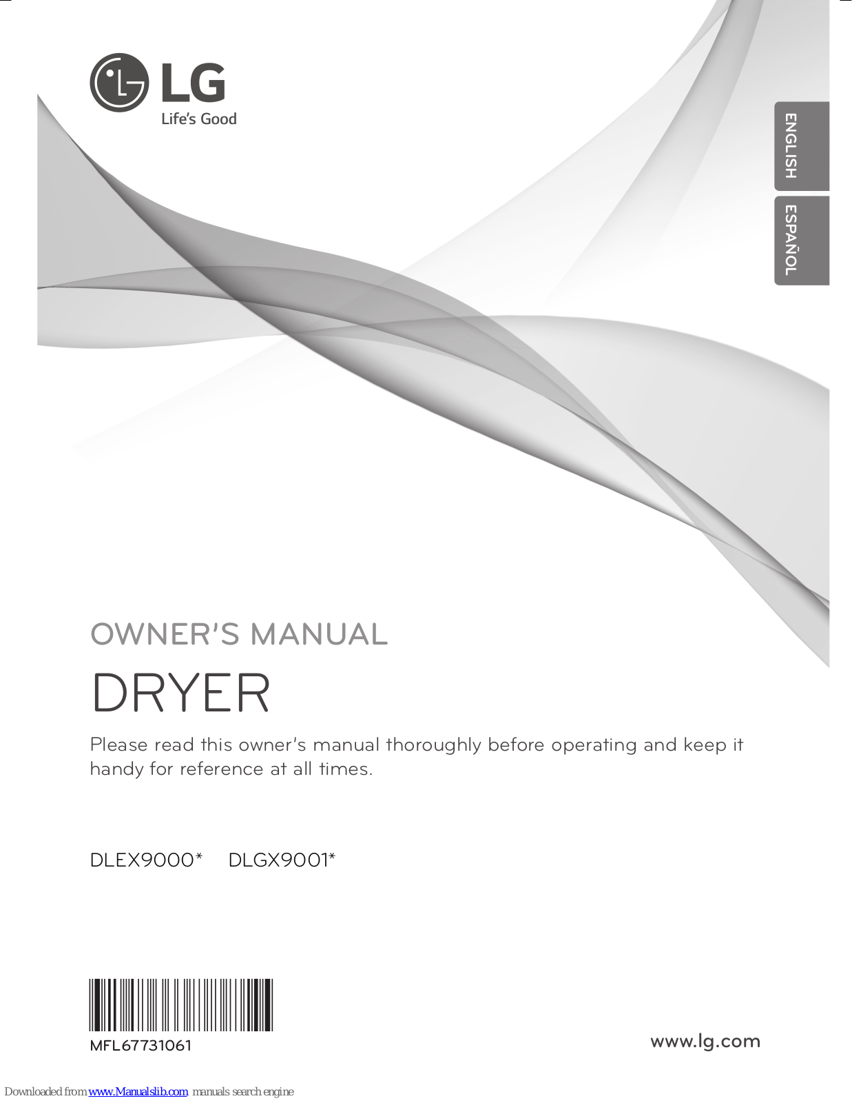 LG DLEX9000, DLGX9001 Owner's Manual