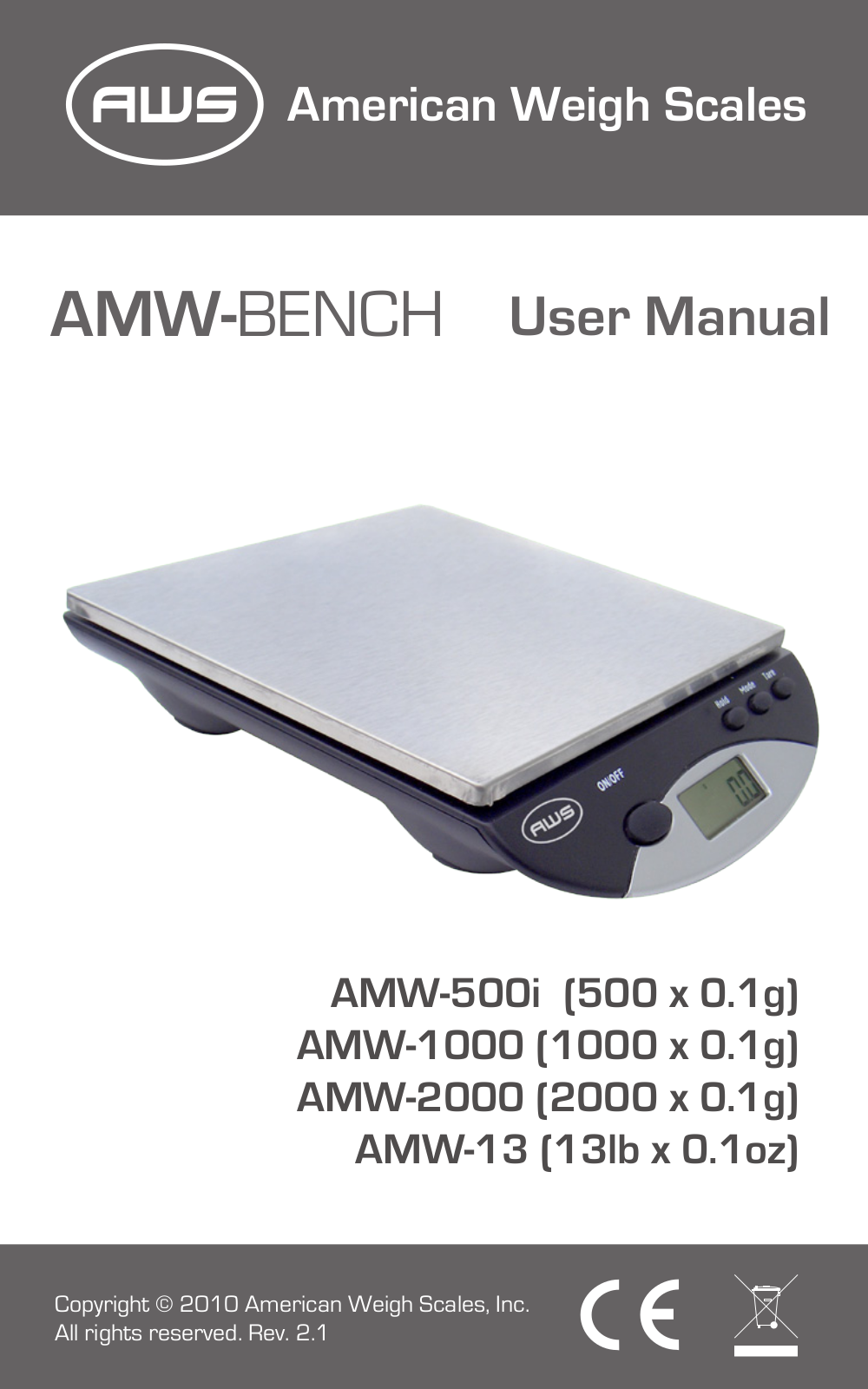 American Weigh Scales (AWS) AMW-500i User Manual