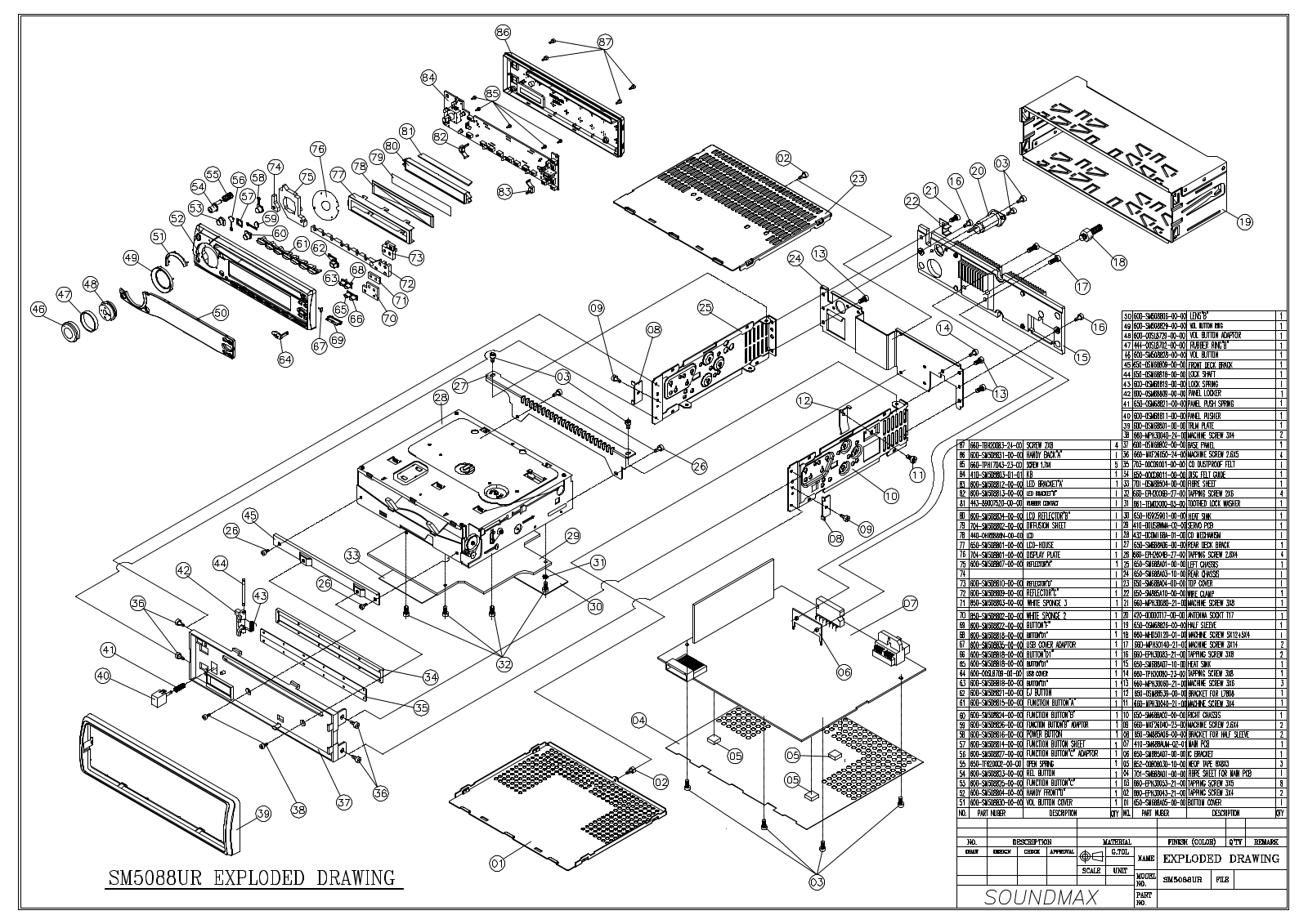 Prolodgy MCH-365 EXPLODED DIAGRAM