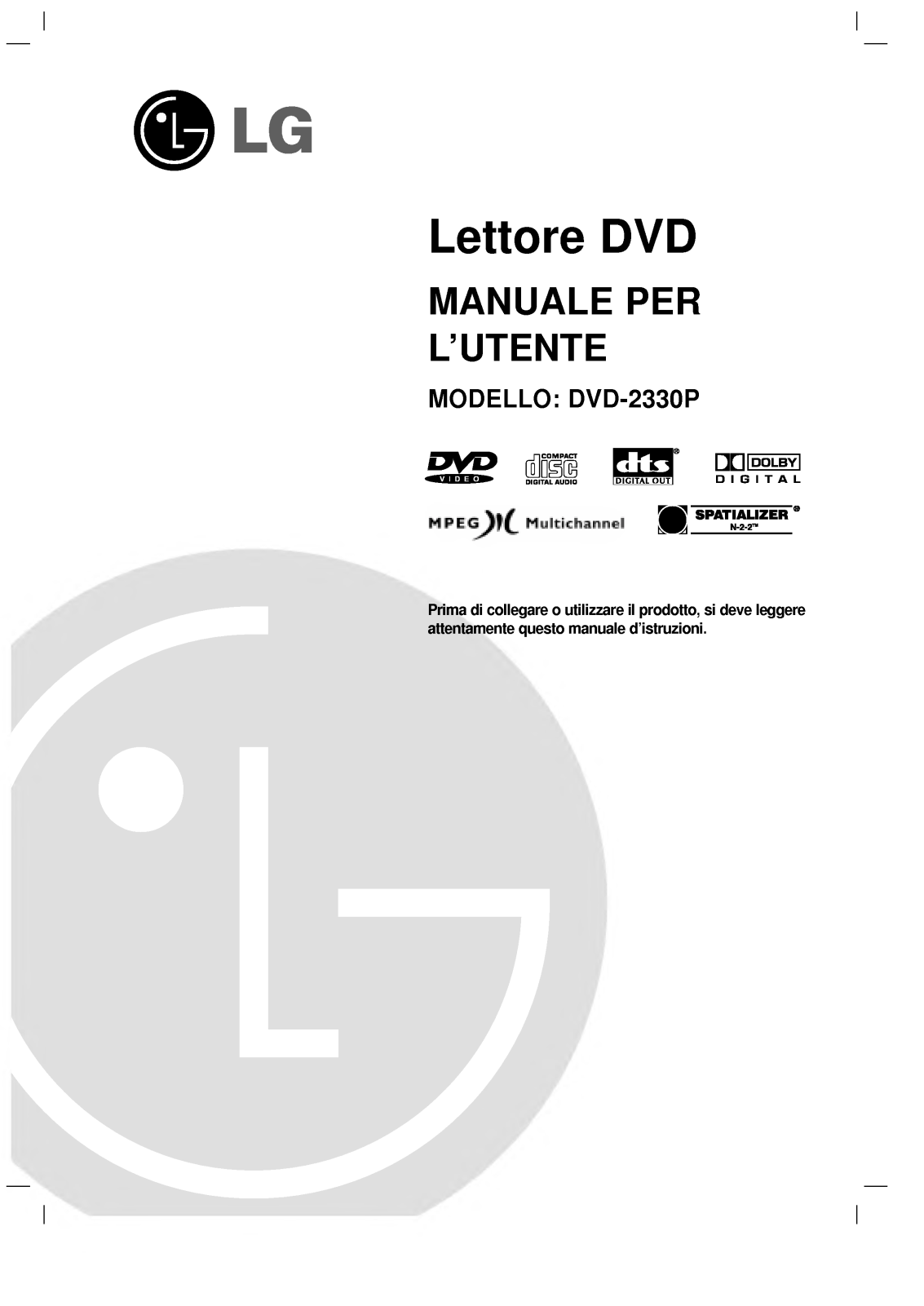 Lg DVD-2330P User Manual