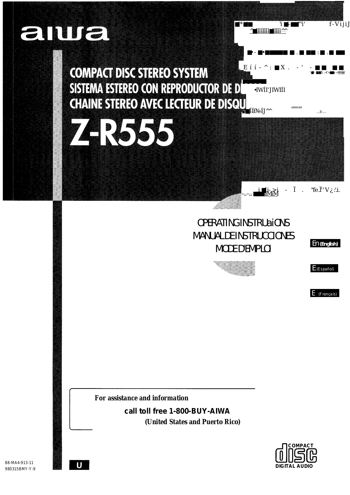 Aiwa Z-R555 User Manual
