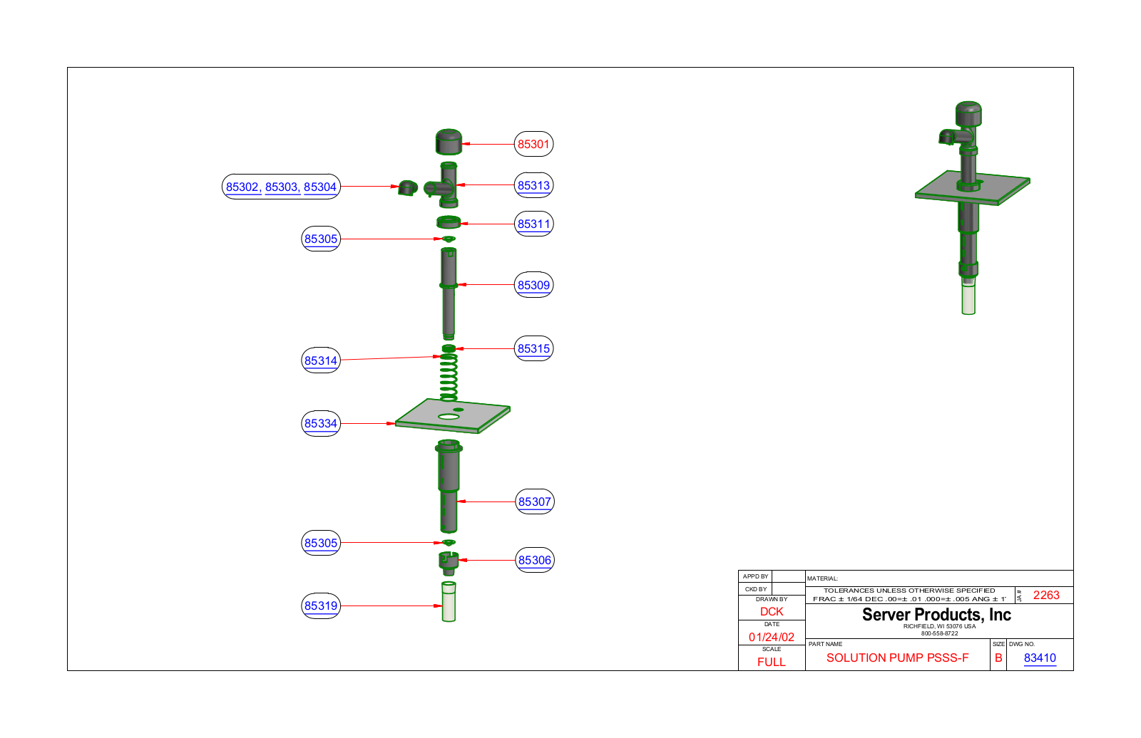 Server 83410 Parts Manual