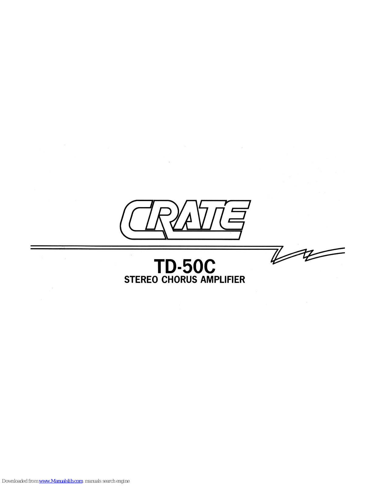 Crate TD-50C Owner's Manual