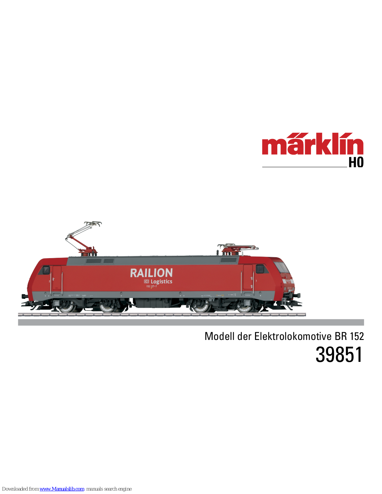 Märklin 39851 User Manual - ManualMachine.com
