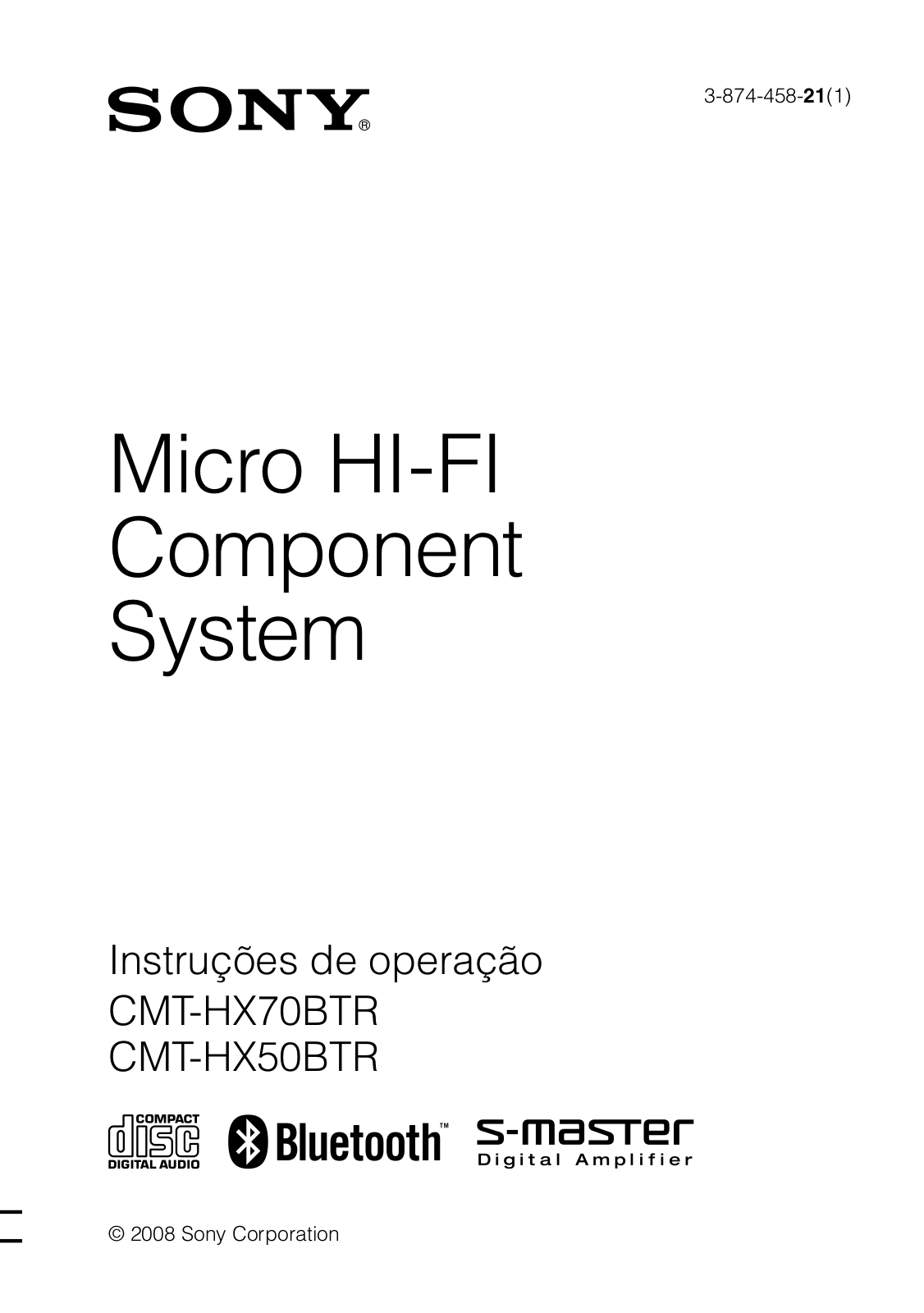 Sony CMT-HX50BTR User Manual