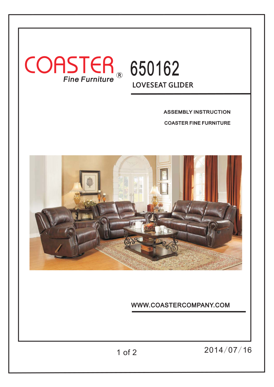 Coaster 650162 Assembly Guide - ManualMachine.com