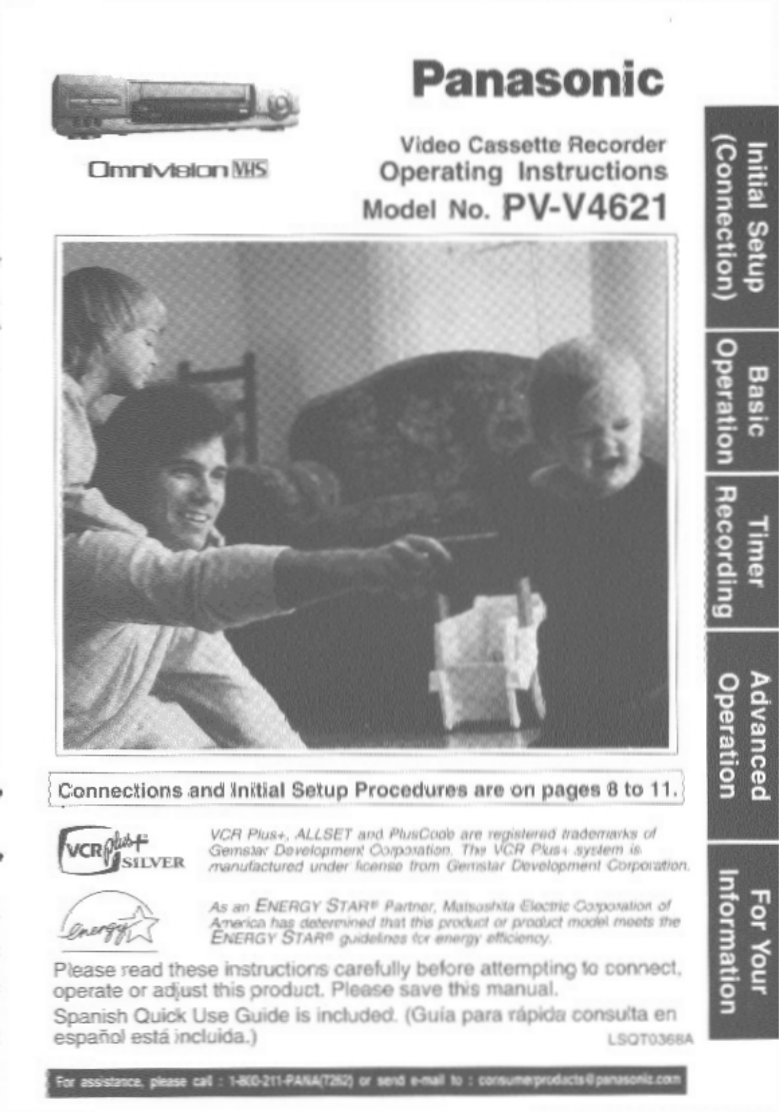 Panasonic PV-V4621 User Manual