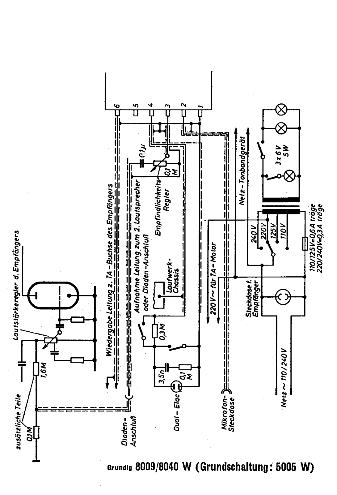 Grundig 8040-W Schematic