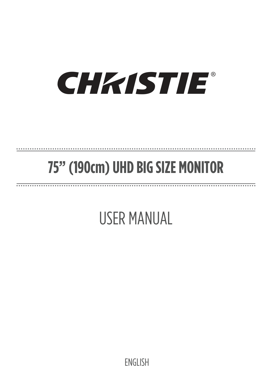 Christie Digital Systems Canada UHD751P User Manual