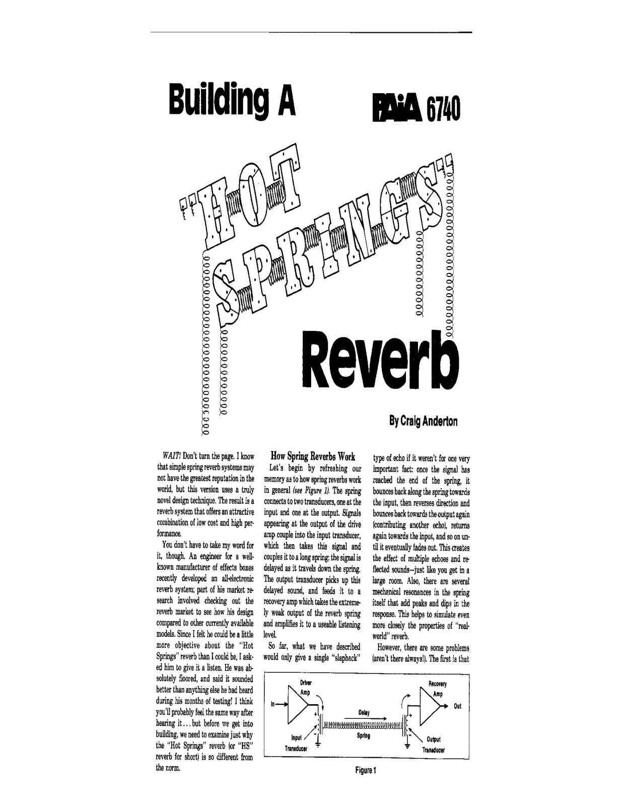 PAiA Electronics 6740 User's Manual