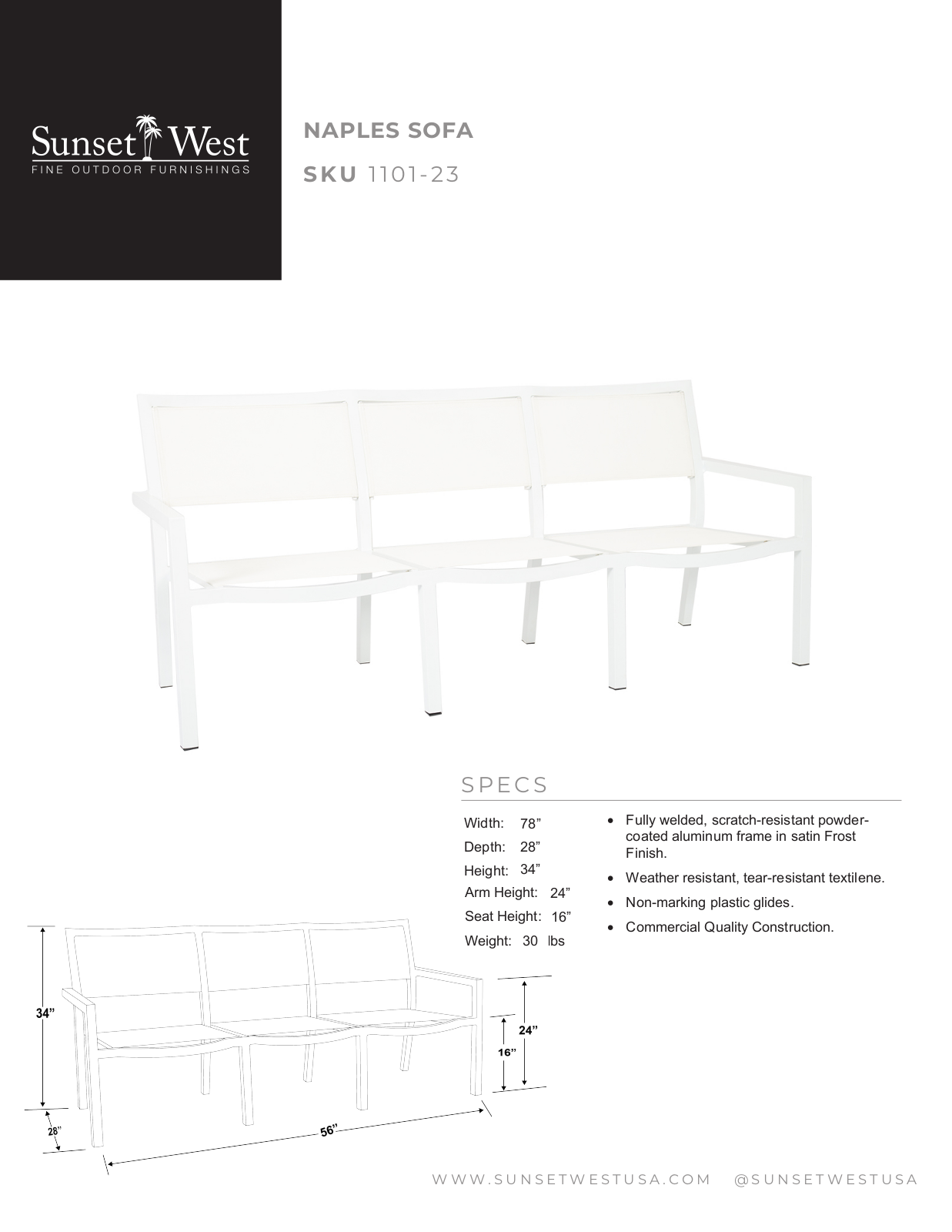 Sunset West XSW10273 Specifications - ManualMachine.com