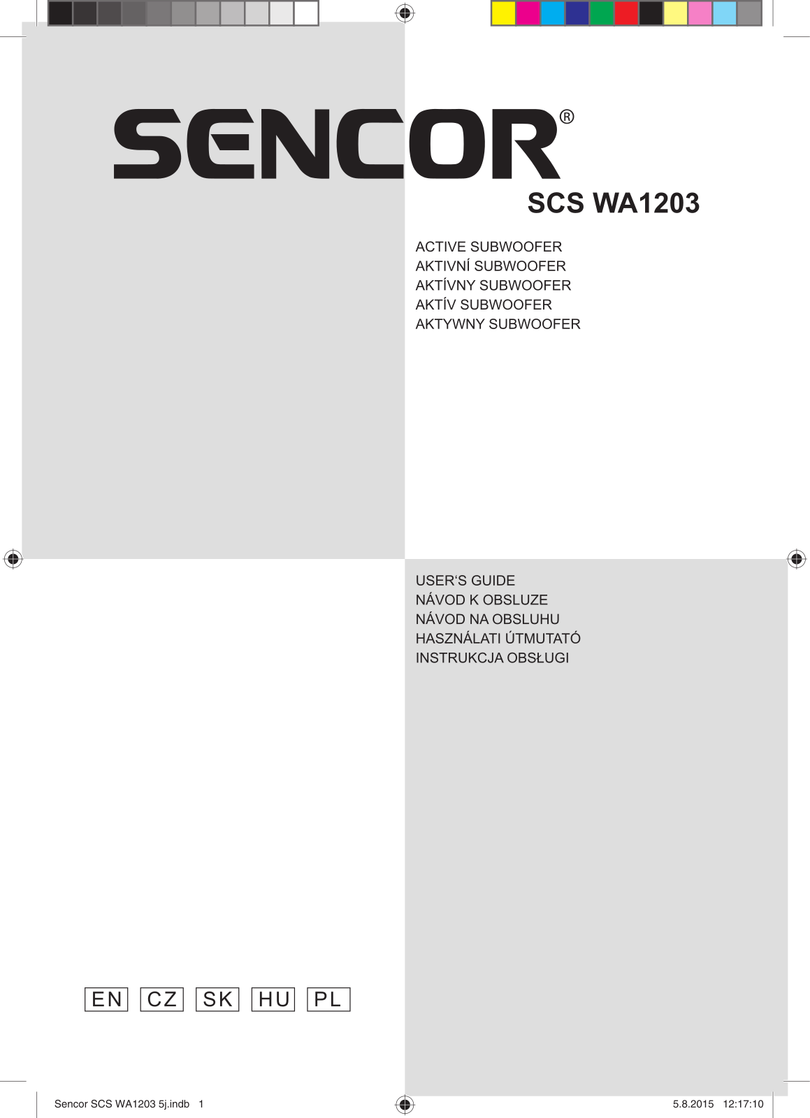 Sencor SCS WA1203 User Manual